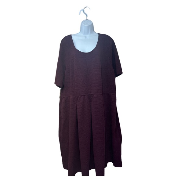 Sz 26/28 Lane Bryant Plum Dress NWT - Picture 2 of 7